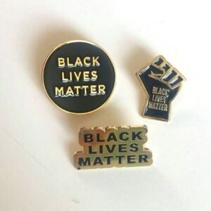 Black Lives Matter Trio Enamel gold Pin